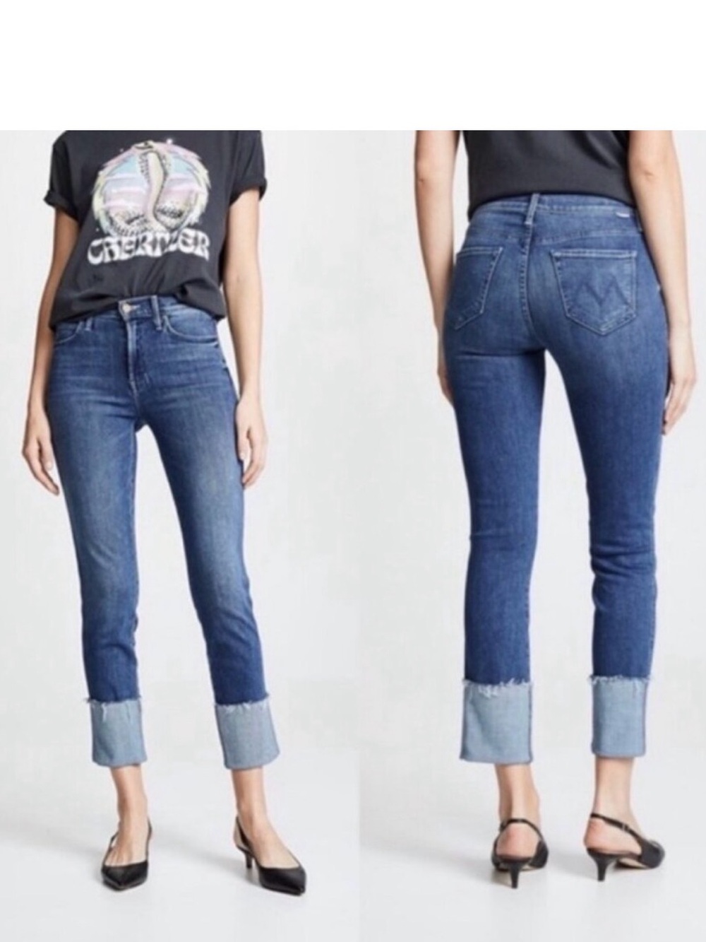MOTHER the ponyboy in tequila truth cuffed jeans